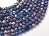 Rain Flower Stone, Blue & Purple, 6mm (6.7 mm) Round-BeadBeyond