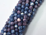 Rain Flower Stone, Blue & Purple, 6mm (6.7 mm) Round-BeadBeyond