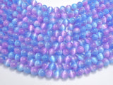 Selenite - Purple & Blue, 8mm (8.5mm) Round-BeadBeyond