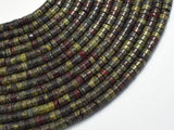Dragon Blood Jasper, 2x4mm Heishi Disc-BeadBeyond