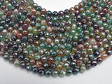 Mystic Coated Rainbow Agate, 8mm Faceted Round-BeadBeyond