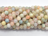 Beryl Beads, Morganite, Aquamarine, Heliodor, 6mm Round-BeadBeyond