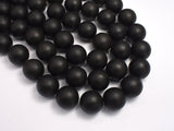 Matte Black Stone, 18mm Round Beads-BeadBeyond
