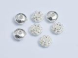 4pcs 925 Sterling Silver Beads, 6mm Flower-BeadBeyond
