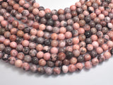 Pink Zebra Jasper, 8mm Round Beads-BeadBeyond