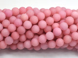 Matte Jade - Rose Pink, 8mm Round-BeadBeyond