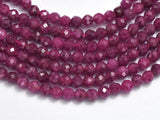 Ruby, 3mm Micro Faceted Round-BeadBeyond