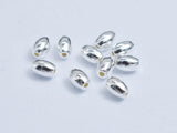 30pcs 925 Sterling Silver Beads, 2x3mm Rice Beads-BeadBeyond