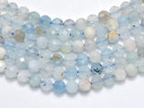Aquamarine, 3.7mm Micro Faceted Round-BeadBeyond