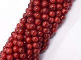 Red Bamboo Coral Beads, Round, 6mm-BeadBeyond