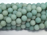 Matte Amazonite Beads, Round, 8mm-BeadBeyond
