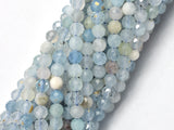 Aquamarine, 3.7mm Micro Faceted Round-BeadBeyond