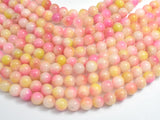 Jade - Pink & Yellow, 8mm Round-BeadBeyond