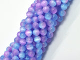 Selenite - Purple & Blue, 8mm (8.5mm) Round-BeadBeyond