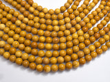 Yellow Mookaite, 8mm Round-BeadBeyond