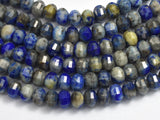 Natural Lapis Lazuli, 3x4mm Faceted Rondelle-BeadBeyond