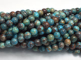 Blue Calsilica Jasper Beads, 6mm (6.3mm) Round Beads-BeadBeyond