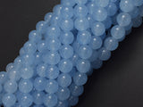 Jade - Aqua Blue, 8mm Round-BeadBeyond