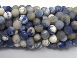 Matte Sodalite, 8mm Round Beads-BeadBeyond