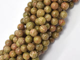 Chinese Unakite Beads, Round, 8mm-BeadBeyond