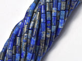 Natural Lapis Lazuli, Approx. 2x4mm, Tube Beads-BeadBeyond