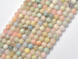 Beryl Beads, Morganite, Aquamarine, Heliodor, 6mm Round-BeadBeyond