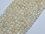 Milky White Moonstone, 6mm Round-BeadBeyond