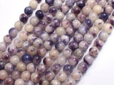 Jade - Purple & White, 8mm Round-BeadBeyond