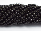 Jet Gemstone, 4mm (4.7mm) Round-BeadBeyond