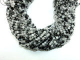 Black Rutilated Quartz 3.8mm Round Beads-BeadBeyond
