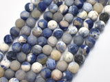 Matte Sodalite, 8mm Round Beads-BeadBeyond