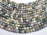 Matte Tree Agate Beads, Round, 6mm-BeadBeyond