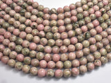 Peruvian Rhodonite, 8mm (8.8mm) Round-BeadBeyond