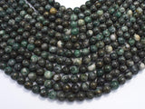 Pyrite in Green Jade, 8mm (8.5mm) Round-BeadBeyond