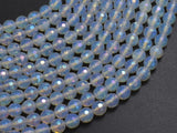 Mystic Coated White Opalite, AB Coated Beads, 6mm Faceted-BeadBeyond