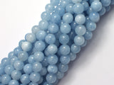 Jade - Aquamarine Light Blue 8mm Round-BeadBeyond