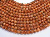 Orange Calcite, 8mm (8.3mm) Round-BeadBeyond