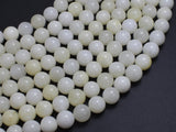 Jade - Creamy White, 8mm Round-BeadBeyond