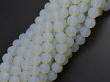 Matte White Opalite, 8mm Round-BeadBeyond