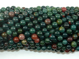 Indian Bloodstone Beads, 4mm (4.6mm) Round Beads-BeadBeyond