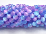 Selenite - Purple & Blue, 8mm (8.5mm) Round-BeadBeyond