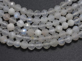 White Rainbow Moonstone, 3mm (3.3mm) Micro Faceted Round-BeadBeyond