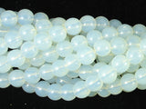 White Opalite Beads, 8mm, Round Beads-BeadBeyond