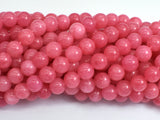 Jade Beads-Pink, 8mm Round Beads-BeadBeyond