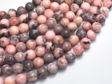 Pink Zebra Jasper, 8mm Round Beads-BeadBeyond