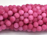 Matte Jade - Pink, 8mm Round-BeadBeyond