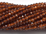 Hessonite, Orange Garnet, 2x3mm Micro Faceted Rondelle-BeadBeyond