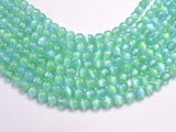 Selenite - Green & Blue, 6mm (6.5mm) Round-BeadBeyond