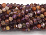 Super Seven Beads, Cacoxenite Amethyst, 4mm (4.4mm) Micro Faceted Round-BeadBeyond
