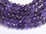 Amethyst, 4mm Micro Faceted Round-BeadBeyond
